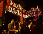 Manifestación en apoyo a Maduro frente a la Embajada en Argentina.